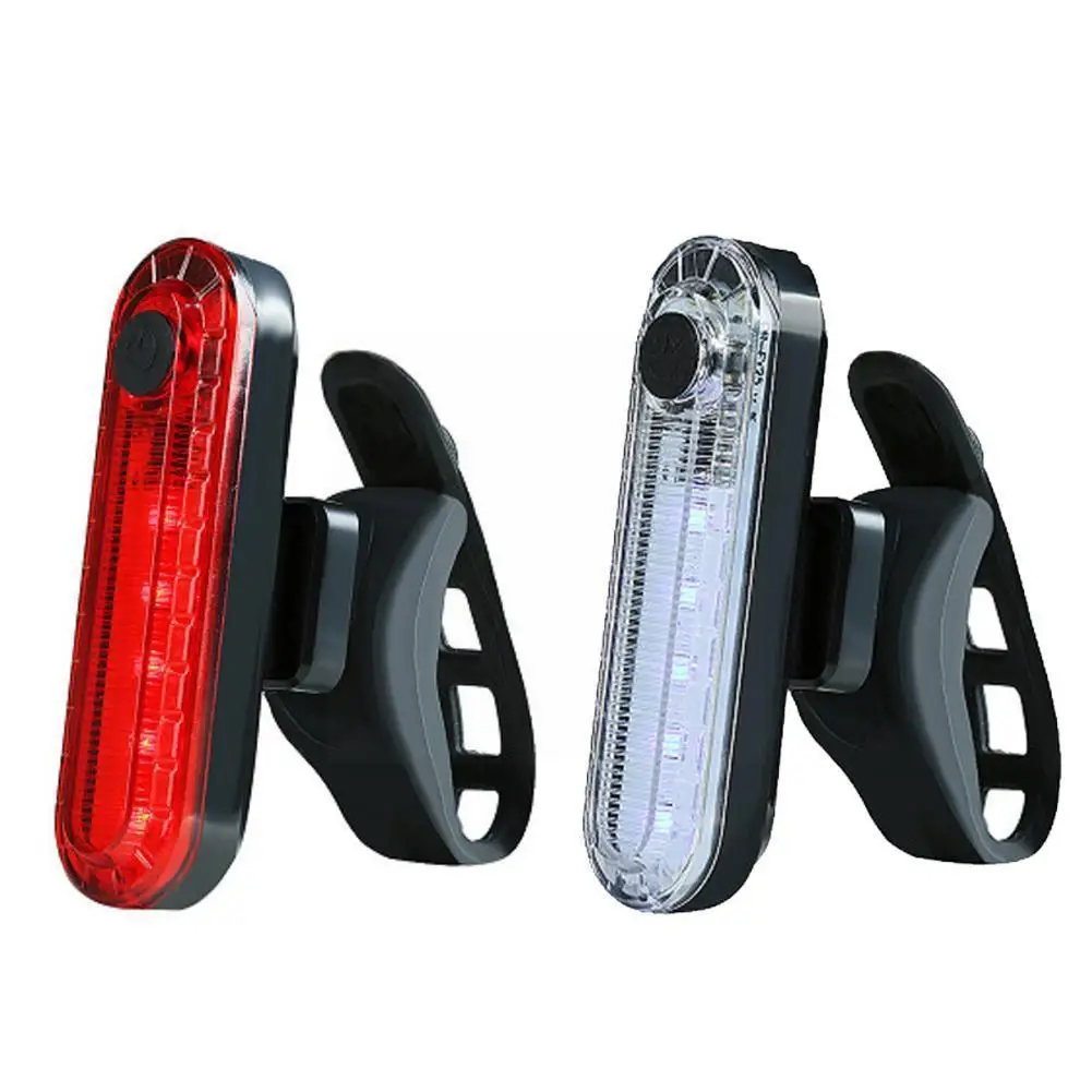 

Red Bicycle Tail Light USB Rechargeable Clip-on LED Outdoor MTB Lamp Lamp Rear Safety Bike Flash Bicycle Light Warning Cycl T5D0