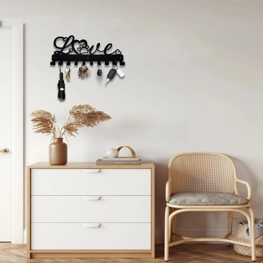 1 шт. металлический держатель для ключей 10 крючков