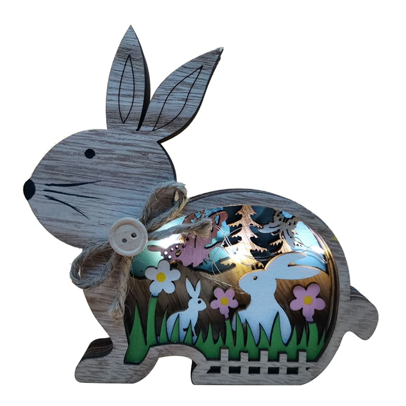 Акция! Новинка 2022 пасхальное украшение для дома деревянный Пасхальный кролик