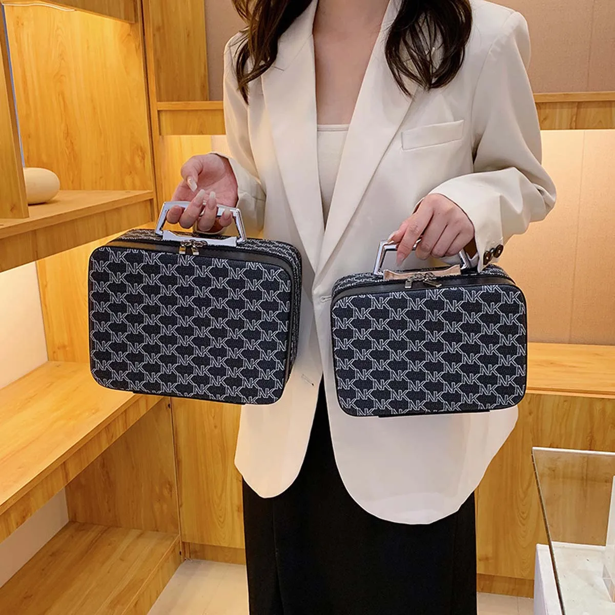 Новинка популярная косметичка с алфавитом вместительная сумка для туалетных