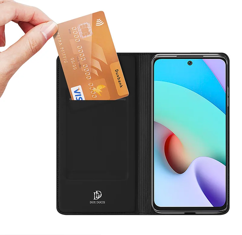 

Лидер продаж 2021, кожаный чехол-книжка Dux Ducis для телефона Xiaomi Redmi 10, роскошный чехол-кошелек с подставкой для Redmi10, чехол, Hoesje