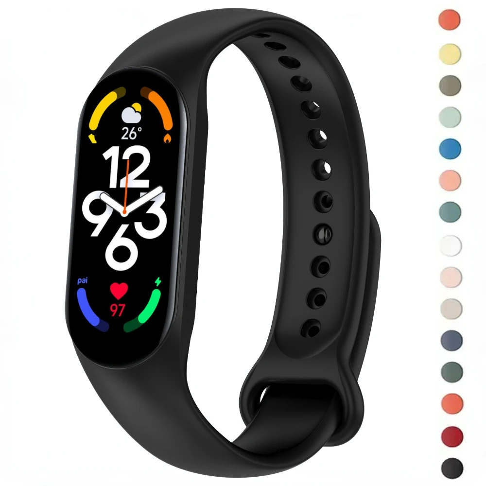 

Silicone Strap for Xiaomi Mi Band 7 6 5 4 3 NFC Sport Bracelet correa for Mi Band 6 4 Mi Band 7 5 3 Smart Watch Wristband Belt