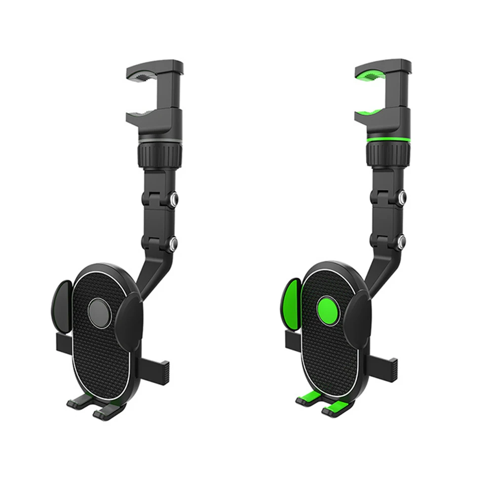 

Car Phone Holder 960 Rotatable Rearview Mirror Seat Hanging Clip Bracket Mobile phone stand with adjustable navigation angle