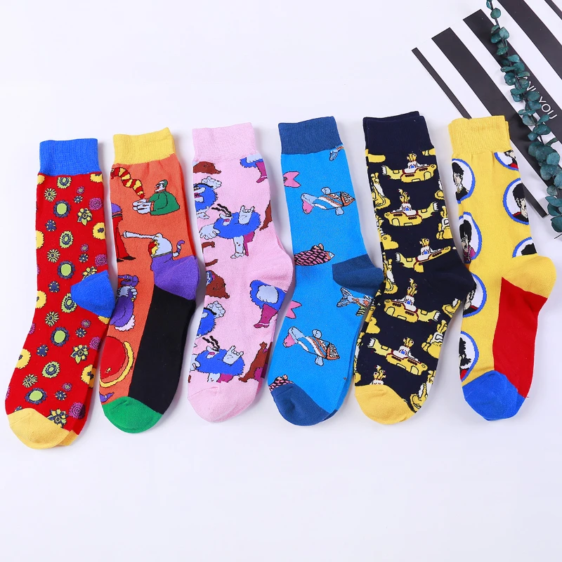 European and American street tide socks men and women couples in the tube sports socks
