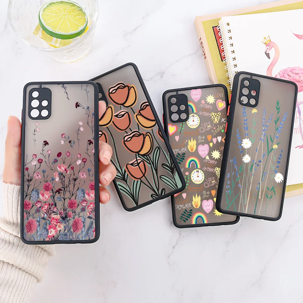 

Flower Case For Samsung A52 A52S 5G Cases Samsung A51 A12 A32 A 52 A71 S20 FE S21 Ultra Plus A50 A70 A21S A13 A22 A72 A03S Cover