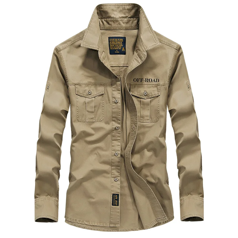 

Мужская хлопковая рубашка с длинным рукавом, размеры до 6XL