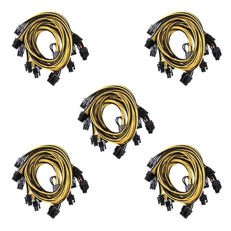 

30 Pcs 6 Pin PCI-E To 8 Pin(6+2) PCI-E (Male To Male) GPU Power Cable 50Cm For Image Cards Mining Server Breakout Board