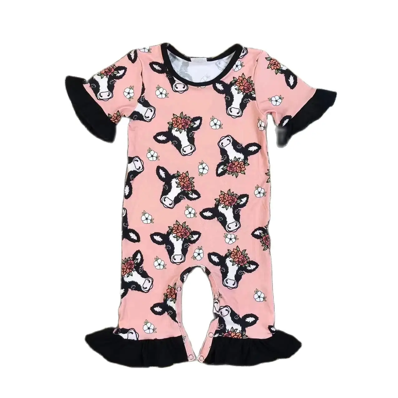 Комбинезон для новорожденных с круглым вырезом и длинными рукавами