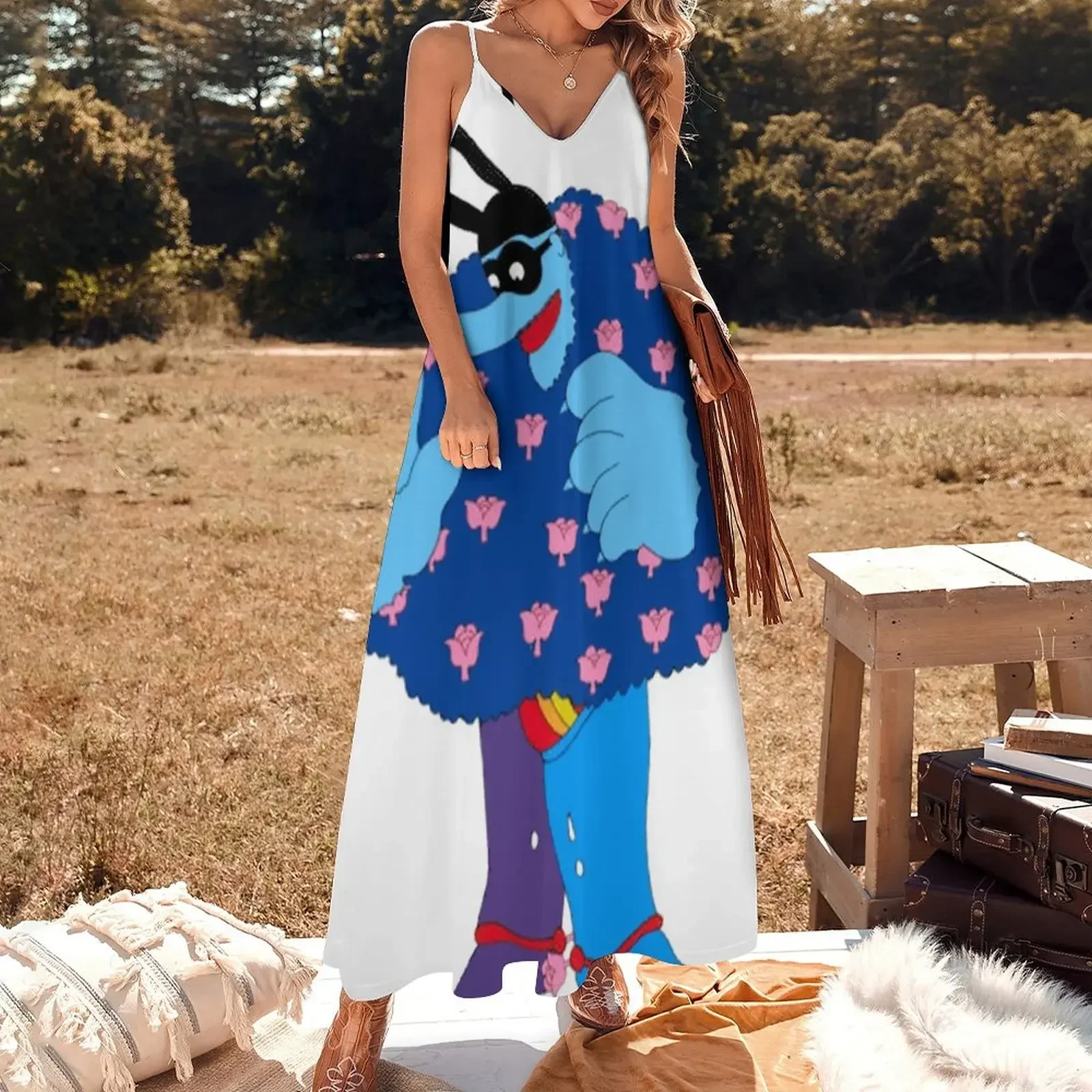 Женское платье без рукавов Blue Meanie вечернее для женщин 2024 элегантные вечерние