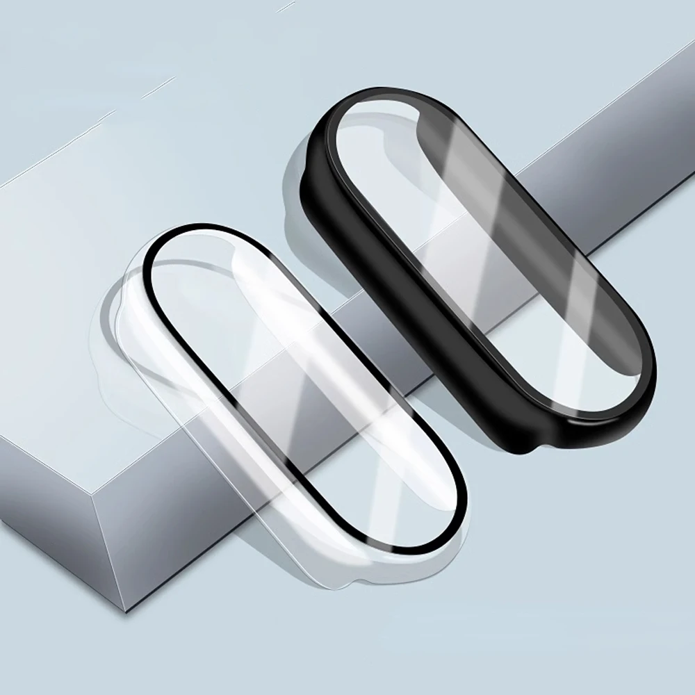 Чехол для ПК Xiaomi Mi Band 9 8 NFC жесткая защитная пленка экрана закаленное стекло