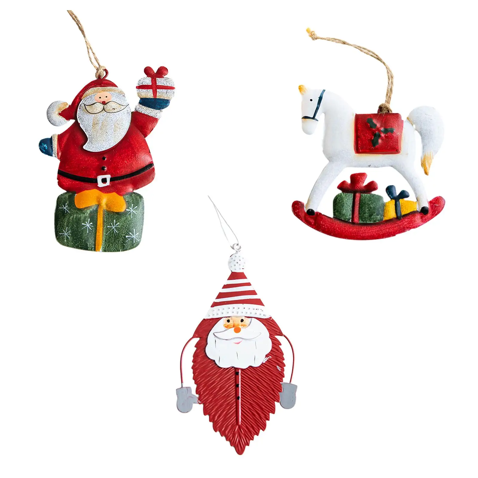 

Christmas Hanging Ornament Iron Figurines for Family Christmas Gift Door