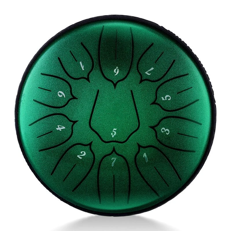 

Hot AD-Steel Tongue Drum 6 Inch 11 Note Ultra Wide Range Percussion Instrument Handpan Drum,Lotus