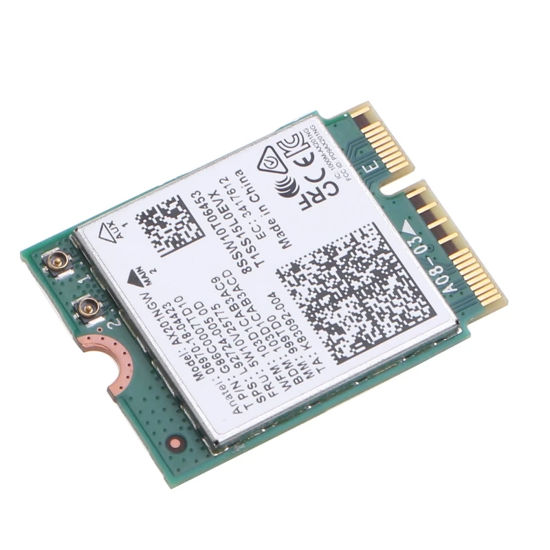 

AX201NGW Wifi NGFF Key E M.2 CNVio 2 Dual Band 2.4G/5G Wireless Adapter Card 802.11ac BT 5.0 for Win10 (Antenna+Bracket)