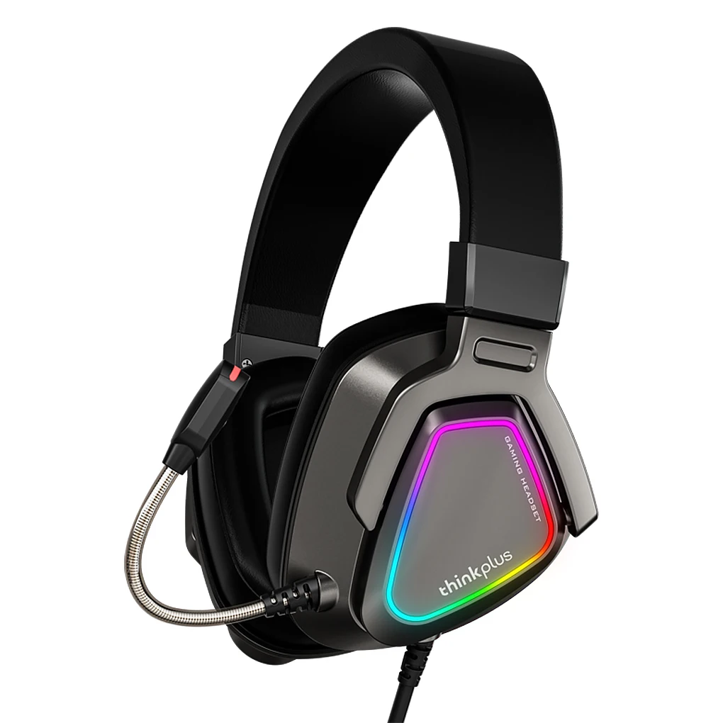 

Lenovo Wired Gaming Headphone Portable Reusable 53mm Noise Reduction Silicone Wrapping Bendable Mic Earphone Headset