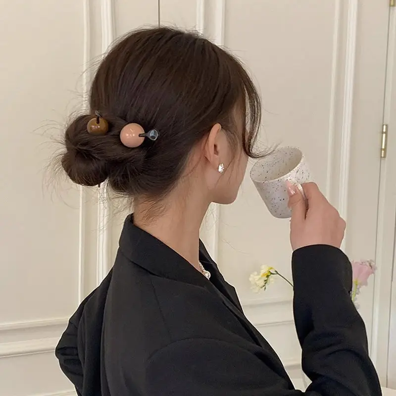 Ball ~ Cute Coil Hairpin Hairpin Femininity High-grade Sense Hairpin