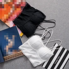 Lace Beauty Back Bra Lace Bandeau Bra Lace Top For Women Girls Sports Daily Short Vest Anti-Slip Bottoming Bralette Underwear (1)