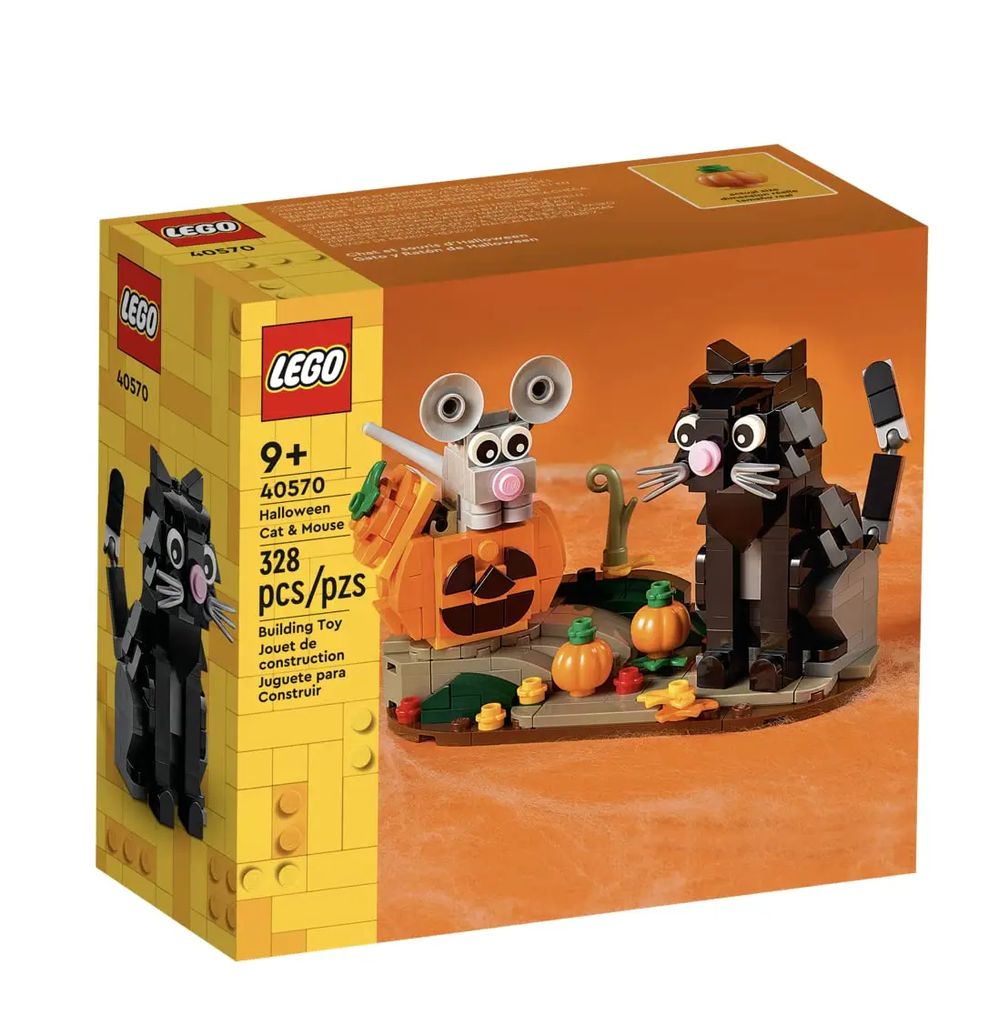 LEGO Хэллоуин Кот и мышь детские строительные блоки игрушки подарок для детей