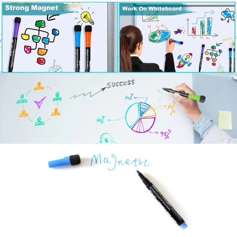 Магнитные маркеры Маркер для сухого стирания ручки белых досок Ручки Стираемые
