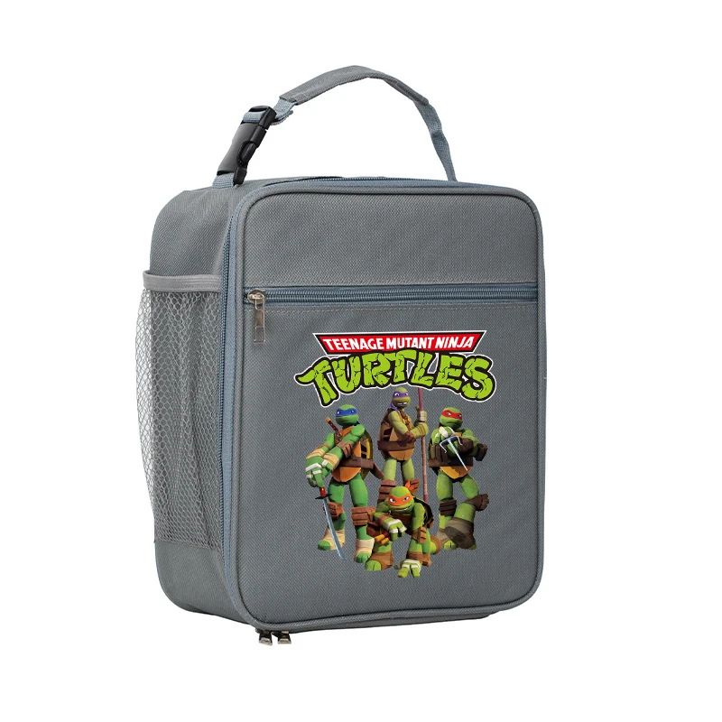 Фото Сумка для обеда Teenage Mutant Ninjas Tmnt, мужская портативная утолщенная сумка из алюминиевой фольги с изоляцией для сохранения свежести продуктов, сумка для еды, сумка-тоут, подарок №3