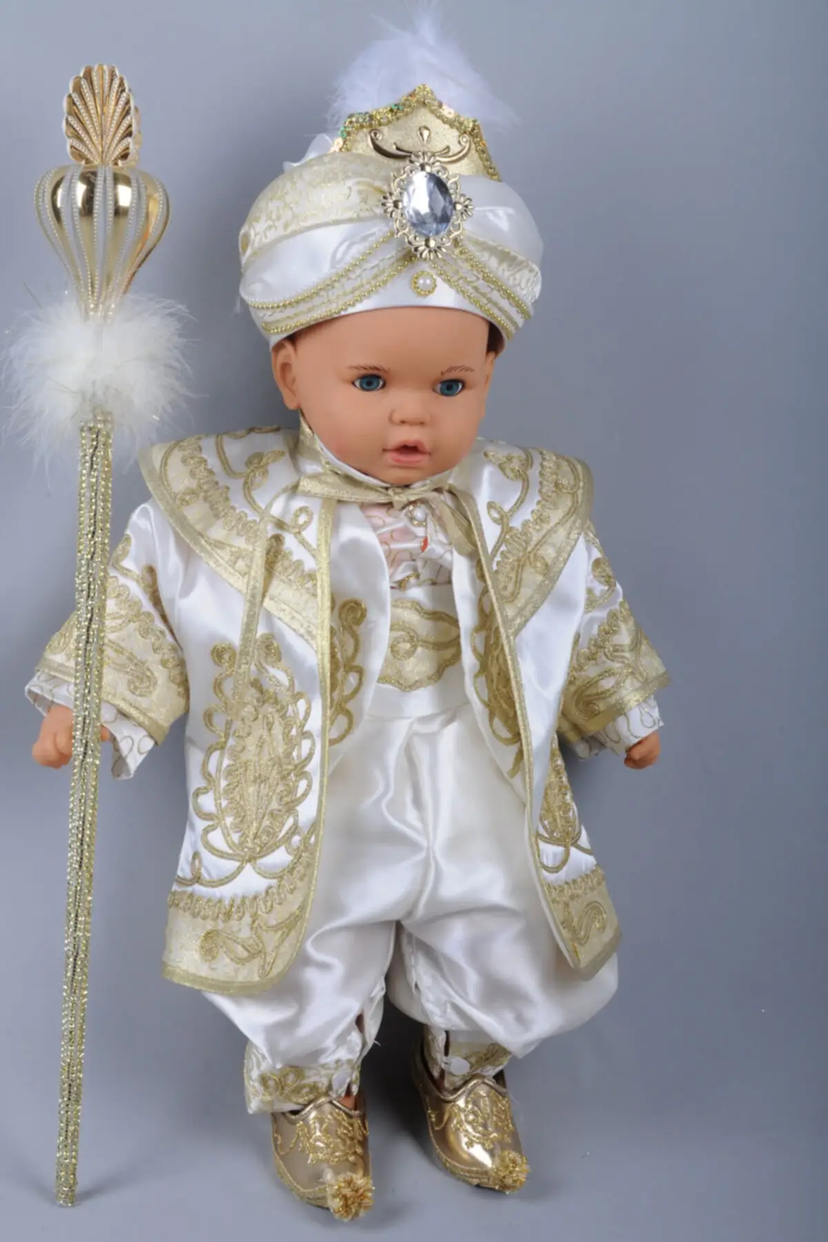 

New 2022 Grand Vizier Baby Cream Sunnet Set Muslim Kids Circumcision Clothes Accessories