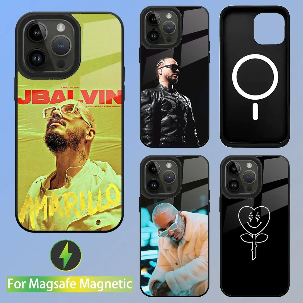 Singer J B-Balvin Phone Case For iPhone 16 15 14 13 12 11 Plus Pro Max Mini Magsafe Magnetic Wireless Charging
