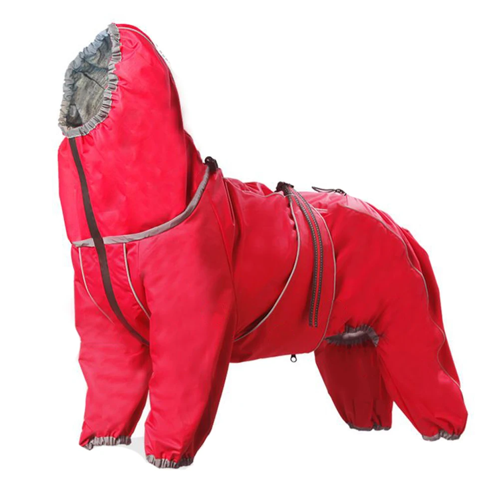 For Large Dogs Soft Breathable Snow-proof Windproof Pet Rain Jacket Safety Waterproof Outdoor Dog Coat With Legs