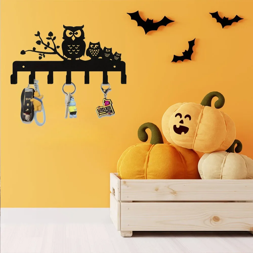 Очаровательный металлический держатель для ключей Сова — настенные железные