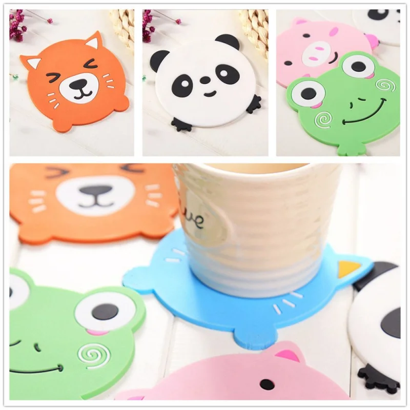 Милая мультяшная кошка свинка животное чайный коврик подставка для чашки