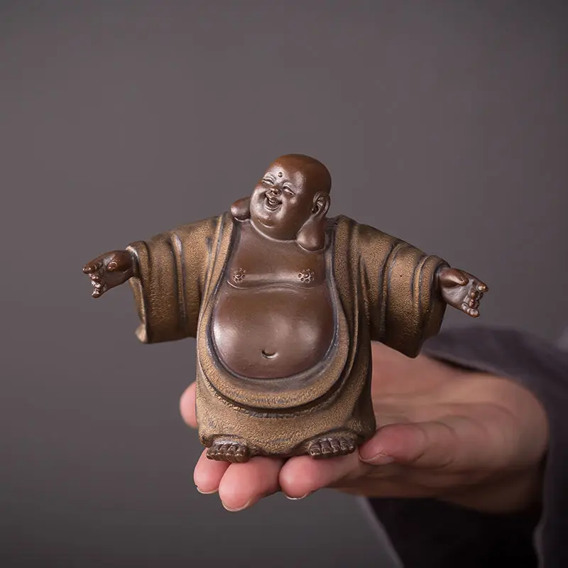 

Чайный сервиз Maitreya из буддистской глины для домашних животных, полный набор из исинской фиолетовой глины, украшения для чайного столика, об...