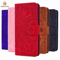 Mandala Flower Flip Case For Samsung Galaxy S10E S20 S21 Note Plus Note Ultra Leather Wallet Cover Phone Coque