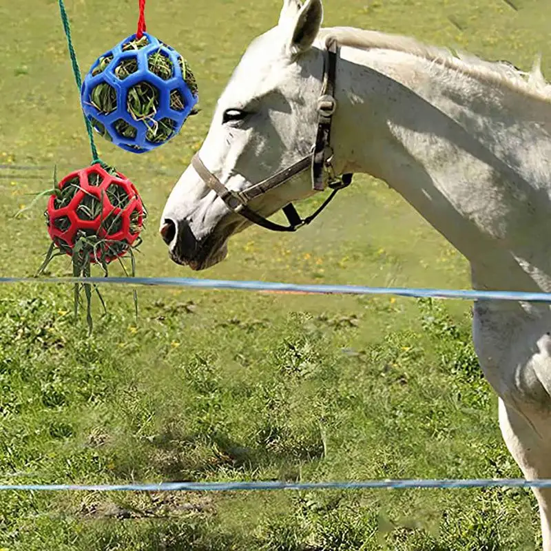 

1PCS Hay Feeder Toy For Horses Hanging Ball Feeding Toy For Horse Goat Sheep Slow Feed Treat Ball Hay Feeder Relieve Stress