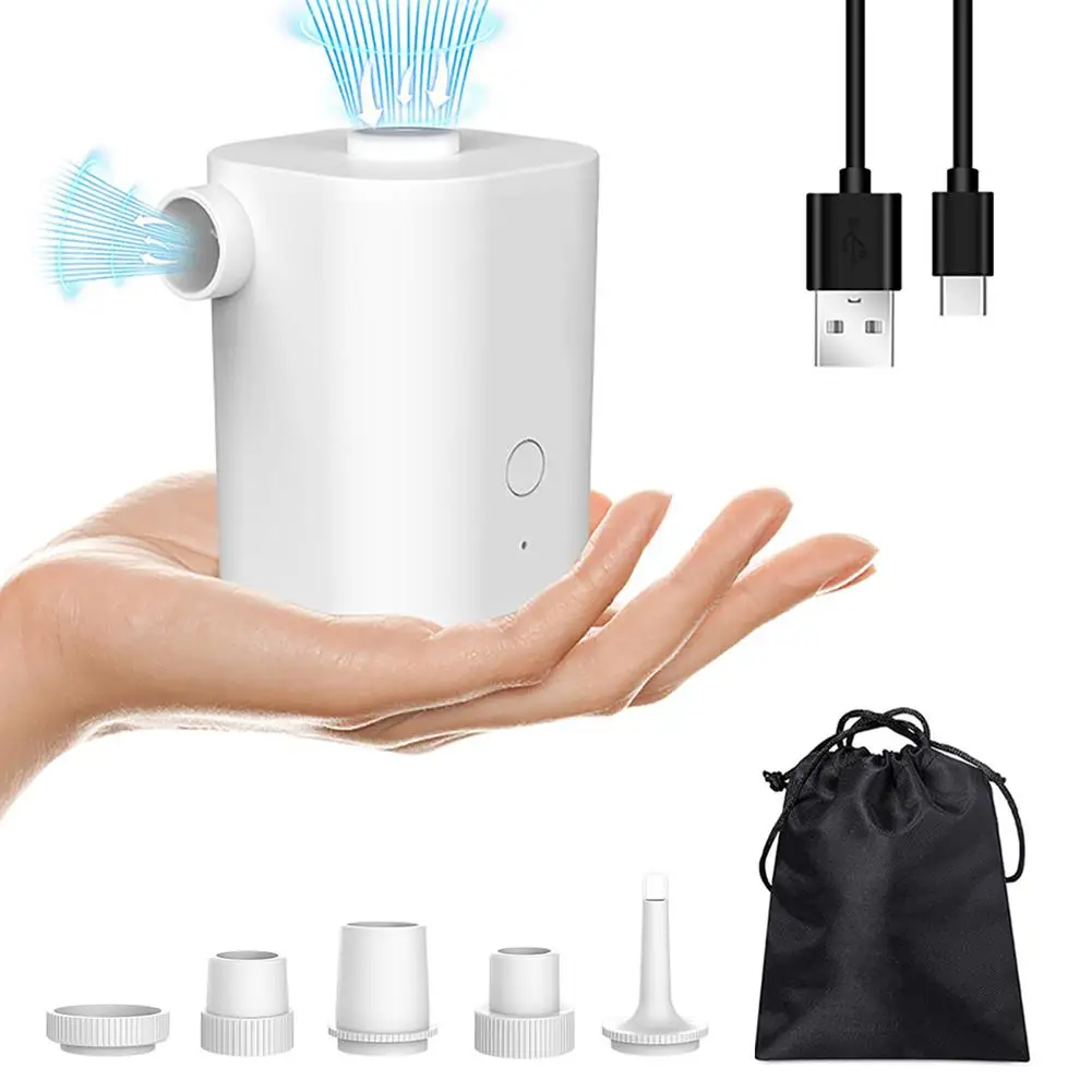 

80W Portable Mini Air Pump Usb Rechargeable Wireless Electric Air Pump For Swimming Ring Inflatable Boat 70L/min Wholesale