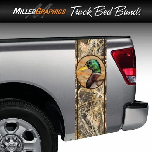 

For x2 Mallard Duck Tall Grass Camo Truck Bed Band Stripe Decal Graphic Sticker Kit