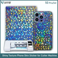 50 pcs laser glitter print back film mobilephone skins back housing cover phone sticker for cutting machine hydrogel film sheet