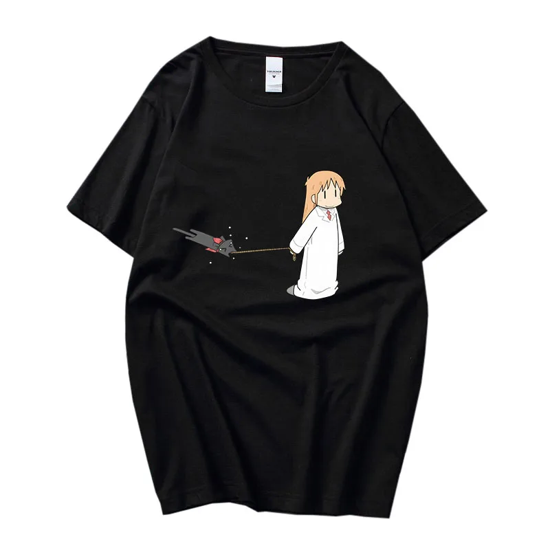 

Nichijou My Ordinary Life Day-to-day T Shirts WOMEN 100% Cotton T-shirts Anime Kawaii/Cute Tshirts Korean Style Manga/Comic Tees