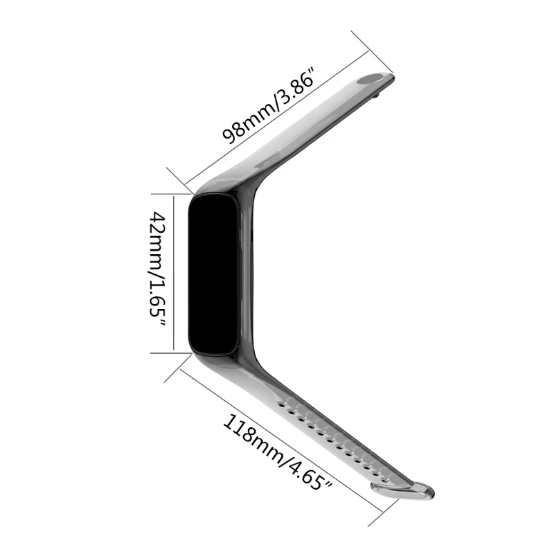 

Compatible with Samsung-Galaxy Fit 2 SM-R220 Adjustable Band Transparent Strap Sweatproof Wristband Bracelet Waterproof
