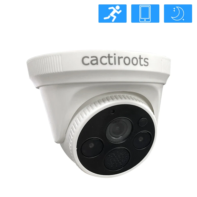 

Cactiroots 1080P 720P Dome POE Camera Motion Detection Built-in Microphone Security IP Camera IR/Color Night Vision Onvif ICsee