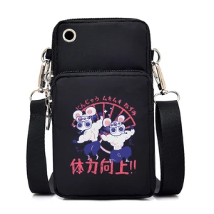 Anime Demon Slayer Uzui Tengen Mice Muki Unisex Phone Storage Packet Teen Mobile Phone Bag Ninja Muscular Mouse Gym Small Bags