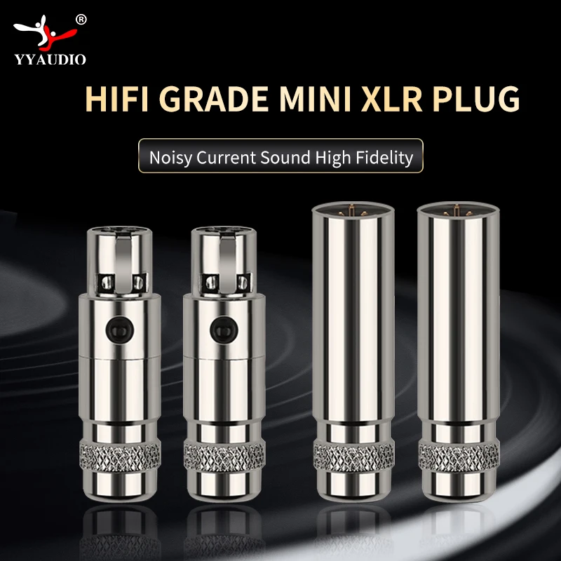 

YYAUDIO 3 Pin XLR Connectors Male/Female 3 Pole Pure Copper Gold Plated XLR Plug Jack Socket Microphone MIC Cable Connector