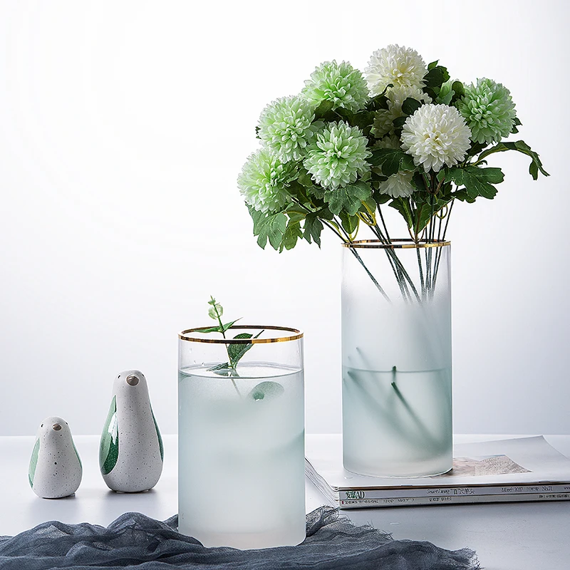 

Nordic Vase Ins Style Glass Bottle Tabletop Home Decor Transparent Living Room Decoration Ваза Ornaments Hydroponic Dry Vases