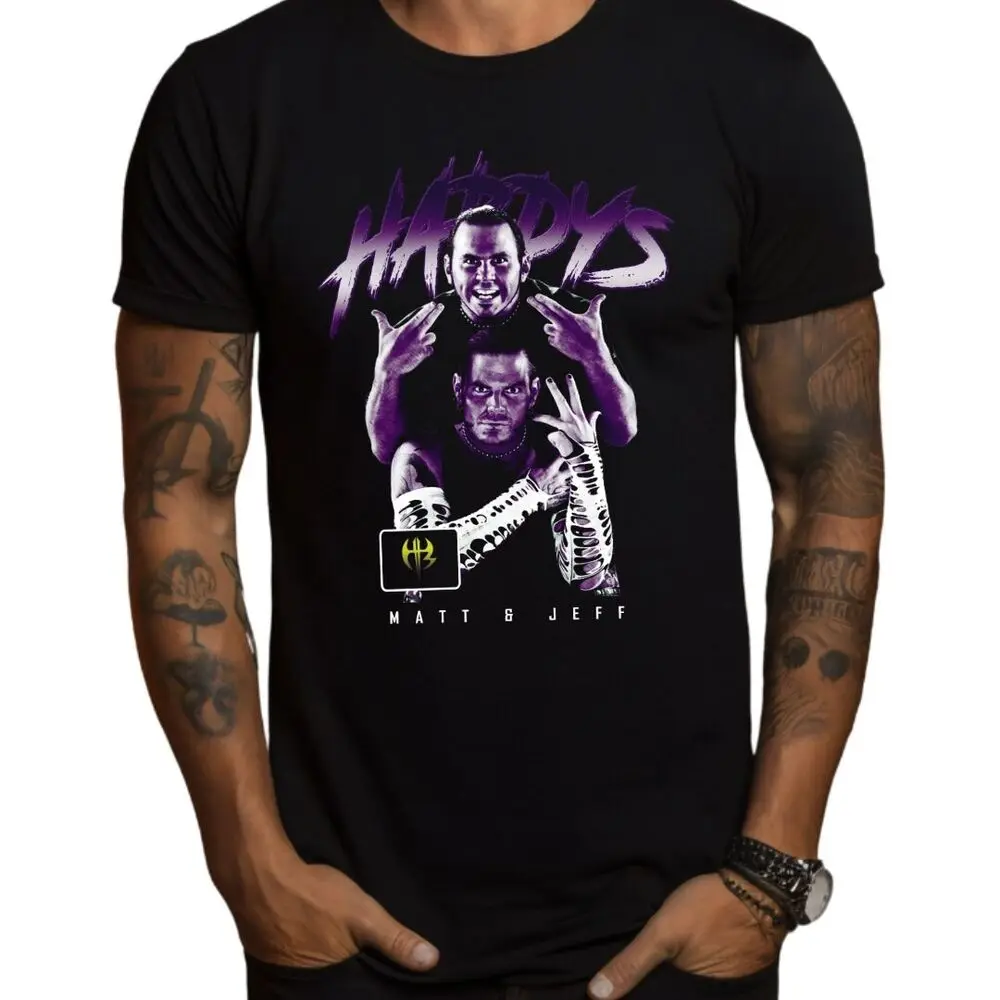 Футболка с надписью The Hardy Boyz черная Мэтт и Джефф Харди