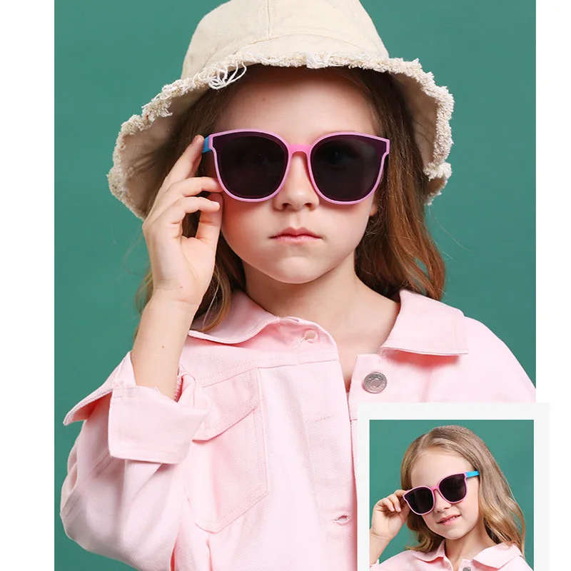 

Квадратные детские солнцезащитные очки, поляризованные очки, защита UV400, модная оправа для очков PA12, антибликовые солнцезащитные очки для м...