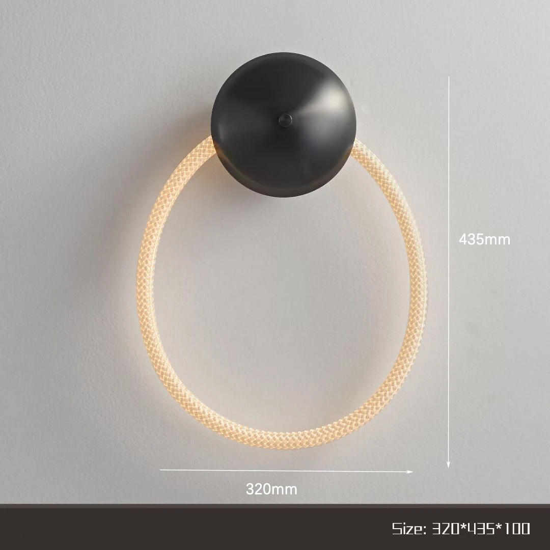 

Современная и простая прикроватная лампа для спальни, скандинавский светильник для гостиной, кабинета, тканая лампа со светоизлучающими элементами, настенная лампа с моделированием атмосферы