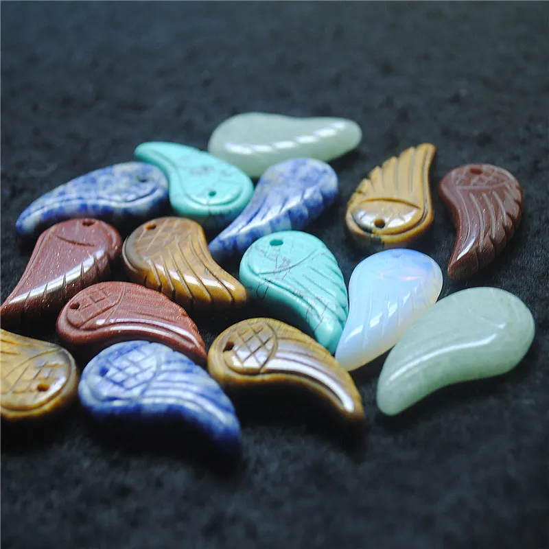 Женские Подвески из натурального драгоценного камня 30 х16 мм 4 шт.