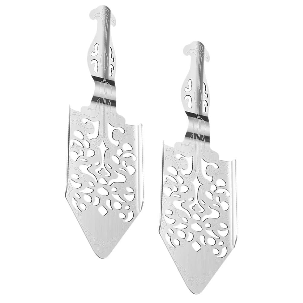 

2Pcs Cocktail Absinthe Spoon Metal Wormwood Spoon Delicate Absinthe Dripper Metal Spoon