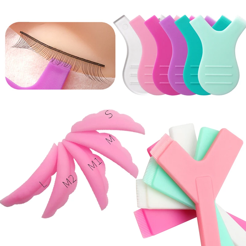 

For Eyelash Lifting Curling 5 Pairs Eyelashes Perm Pad S M M1 M2 L Flower Silicone Eyelashes Perm Rods Shield Do Wholesale