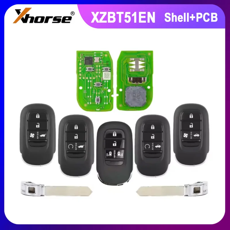 Фото Универсальный смарт-ключ для автомобиля Xhorse VVDI XZ Series XZBT51EN с корпусом ключа для HON.D №1