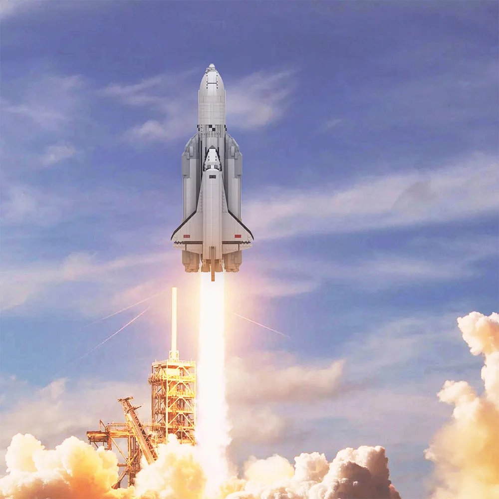 

Конструктор MOC Blizzard Space шаттл и энергетический пусковой автомобиль, набор строительных блоков, модель для развития детского творчества, кир...