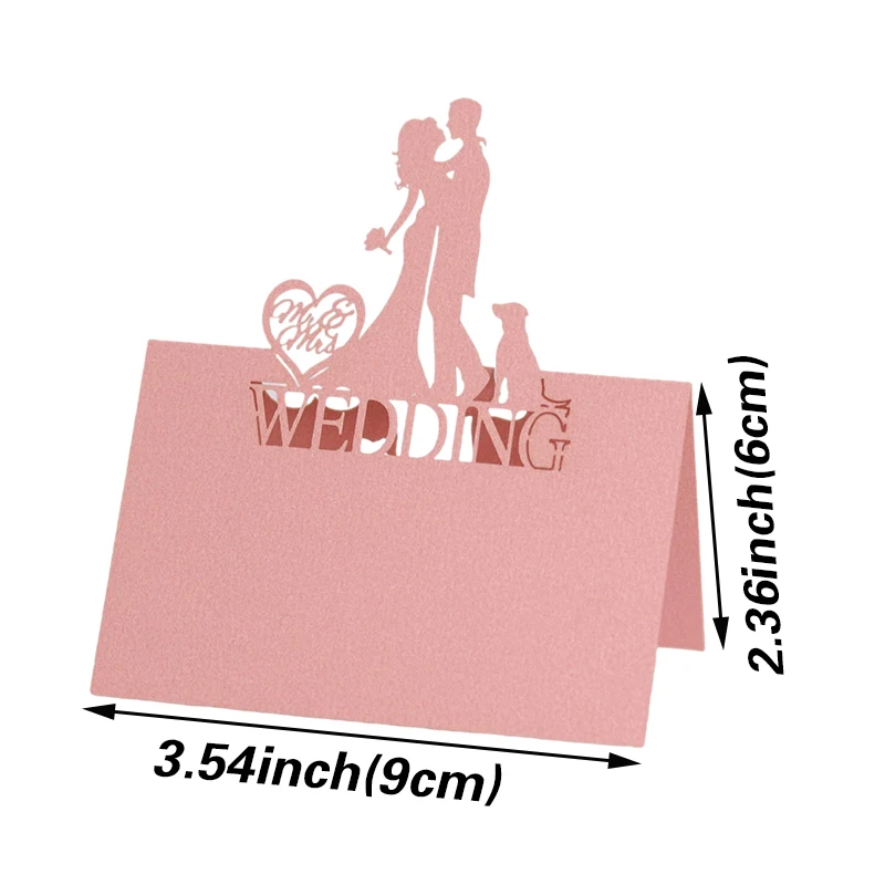 50/100 большие серьги-капли и жениха лазерная резка настольный Имя Место карты