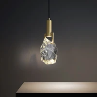 new crystal led pendant lamp nordic luxury brass dining room bar kitchen suspension luminaire bedroom bedside hanging lights